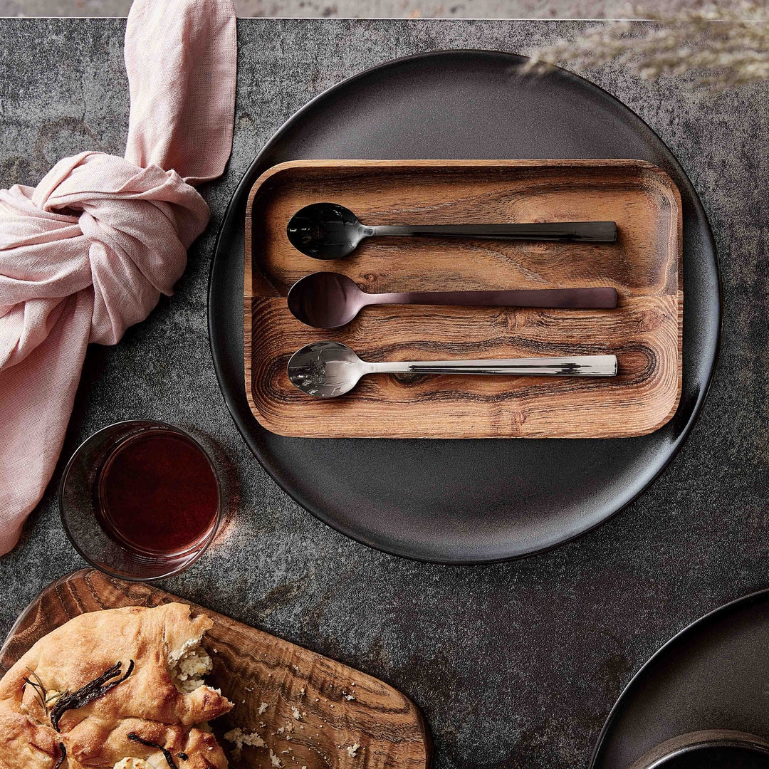 Cafe latte teskeer, blank - 4 stk.